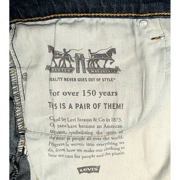 Levis 511 Jeans W40 L30 Mens Blue Denim Pants Stretch Distressed Straight Slim - Picture 11 of 12